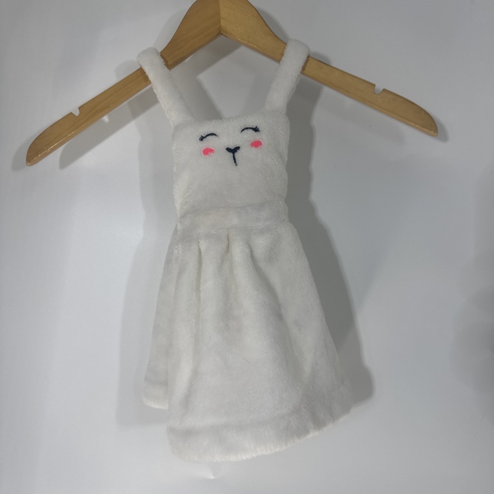 Carters Baby Girl White Plush Fleece Bunny Face‎ Jumper Dress 9 Months GCL15234